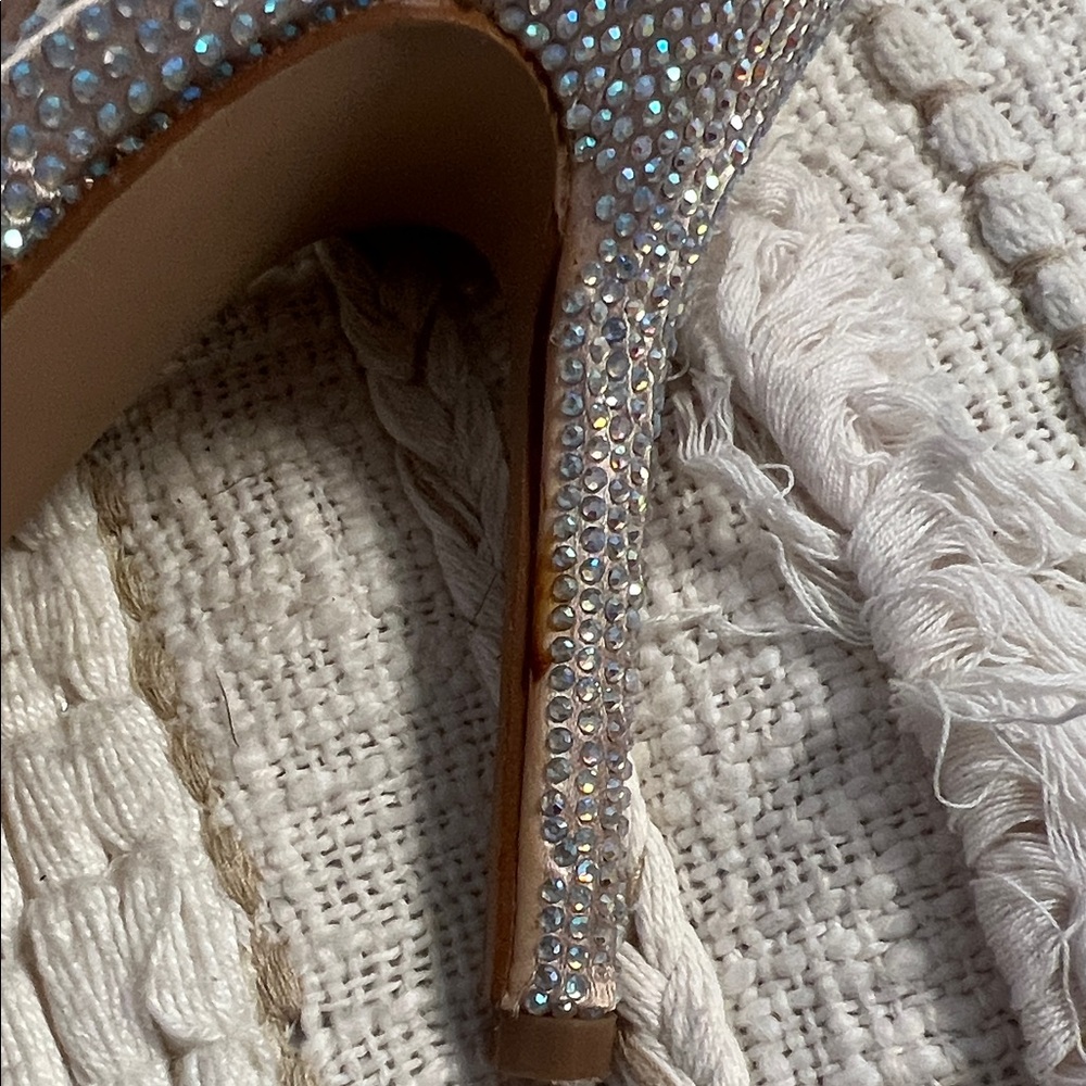 Betsey Johnson Glittering Silver Heels - Picture 3 of 5